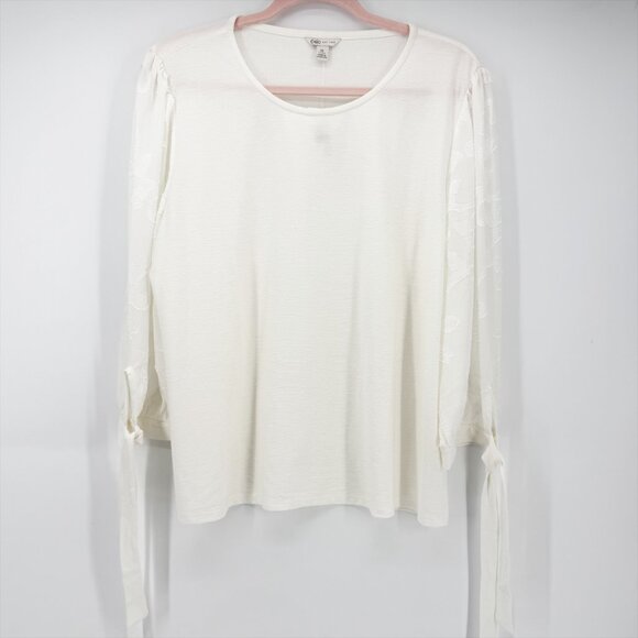 CATO CASABLANCA IVORY BREEZE BLOUSE NEW XL - Picture 8 of 8